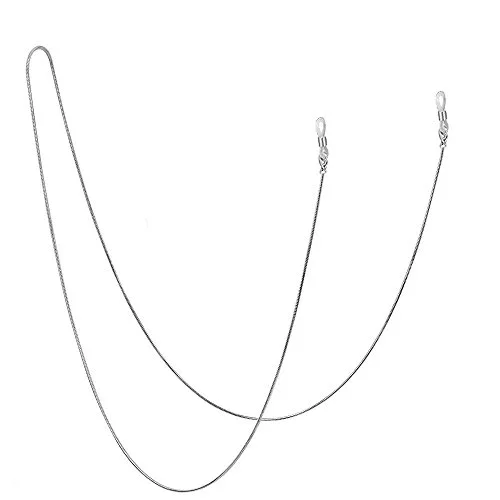 Eyeglasses Chain Silver Sunglasses Holder Retainer for The Old Men