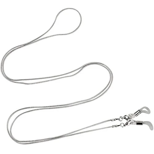 Eyeglasses Chain Silver Sunglasses Holder Retainer for The Old Men 4