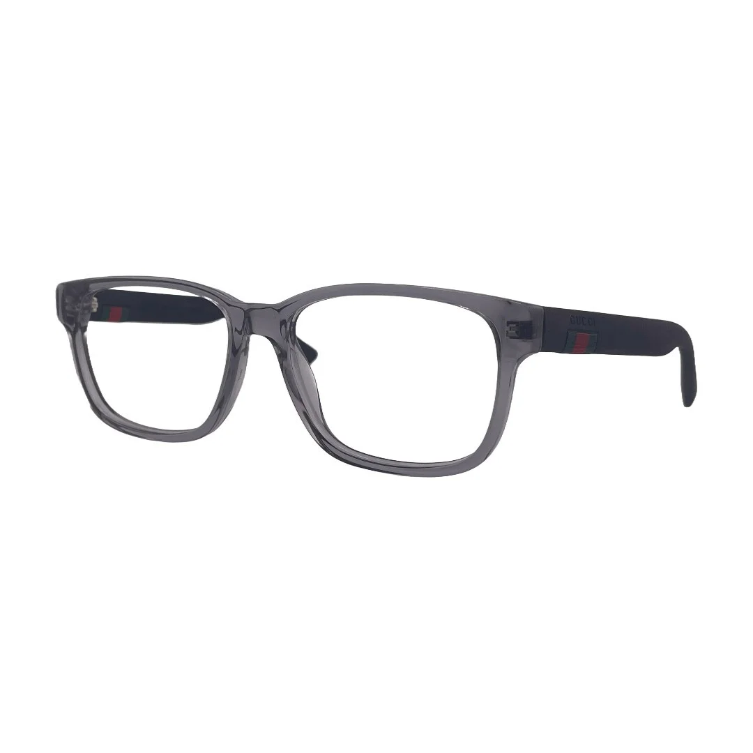 Gucci GG0011O Transparent Grey / Black Eyeglasses Frames 55mm 17mm 145mm
