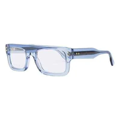 Gucci GG1085O 004 Eyeglasses Frames Light Blue Rectangular Bold Authentic