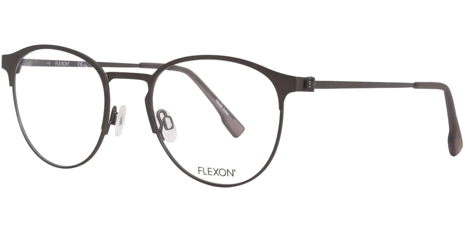 Marchon Eyeglasses Frames Flexon H6001 033 Shiny Gray Gunmetal Large 57-17-145 3