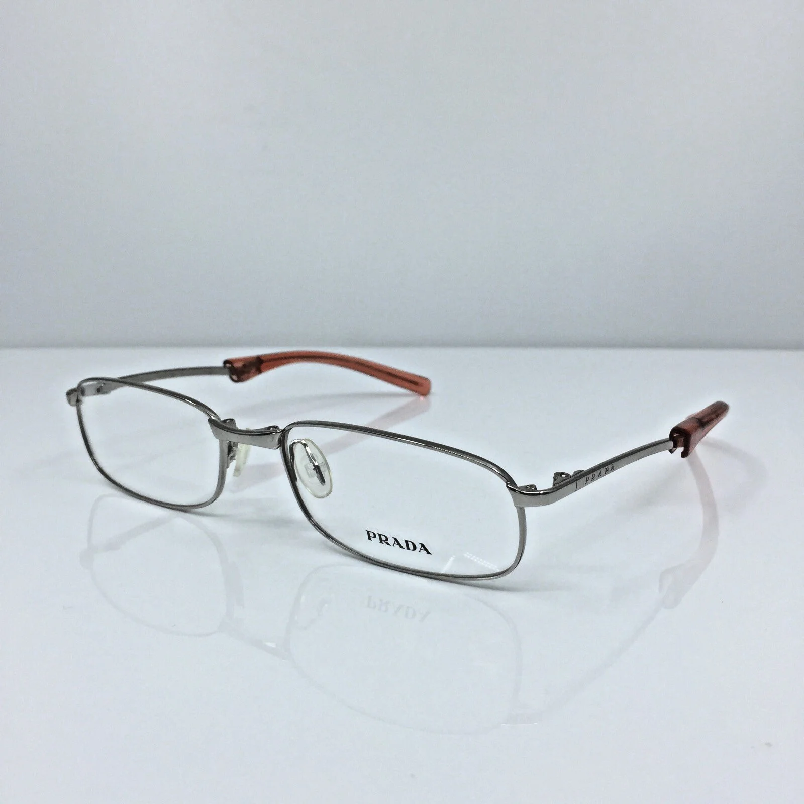 New Authentic Prada VPR 75C EYEGLASSES Folding C. 5AK-2H1 Shiny Gold 53-17-135mm