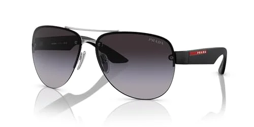 PRADA LINEA ROSSA PS 50PV 17G1O1 Black Demo Lens 57 mm Men