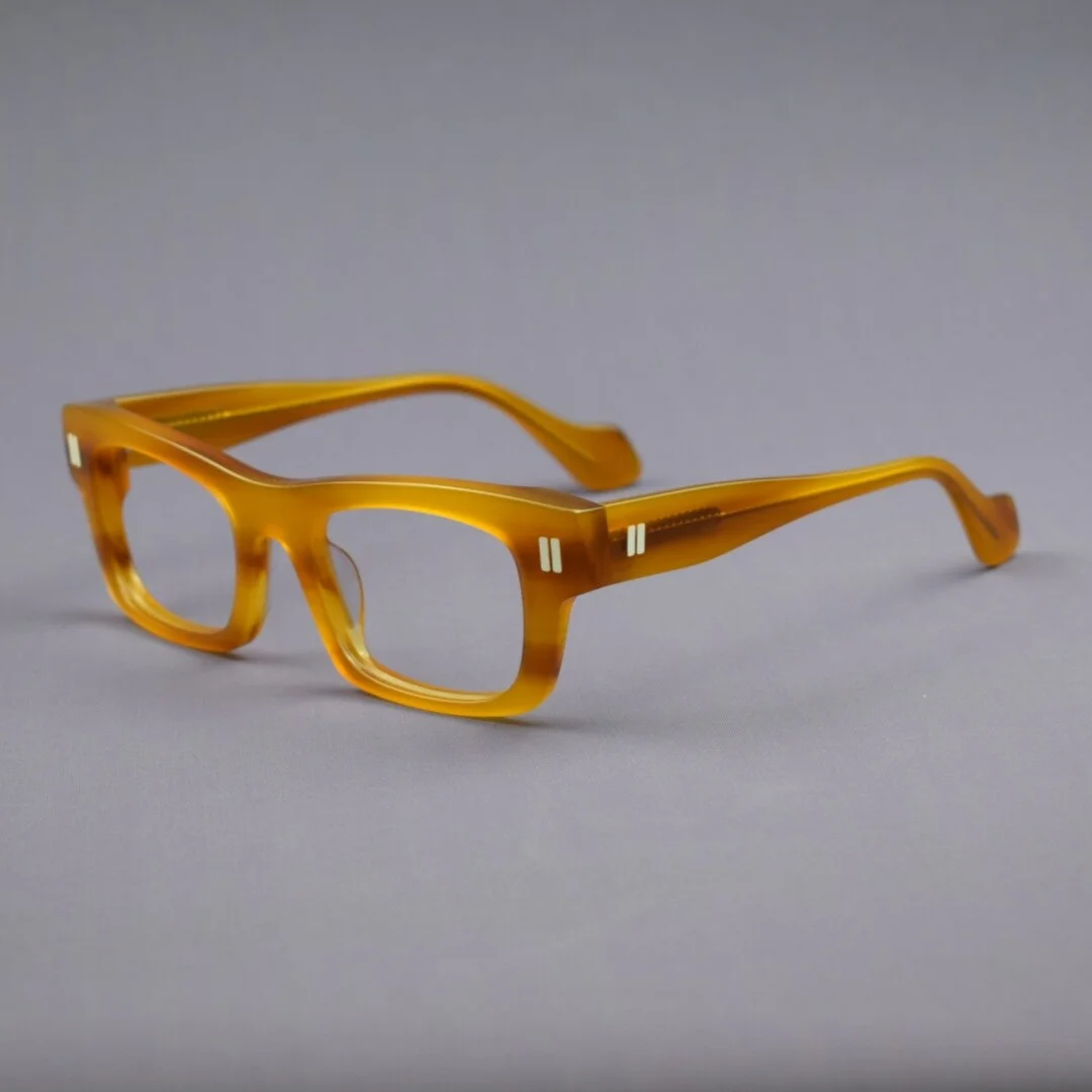 Retro Square Acetate Eyeglasses Frames Fashion Reading Glasses Thick Men Women