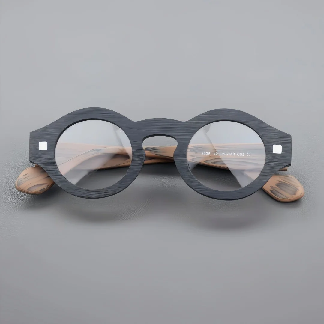 Retro Thick Classic Round Acetate Reading Glasses Women Men Eyeglasses Frame