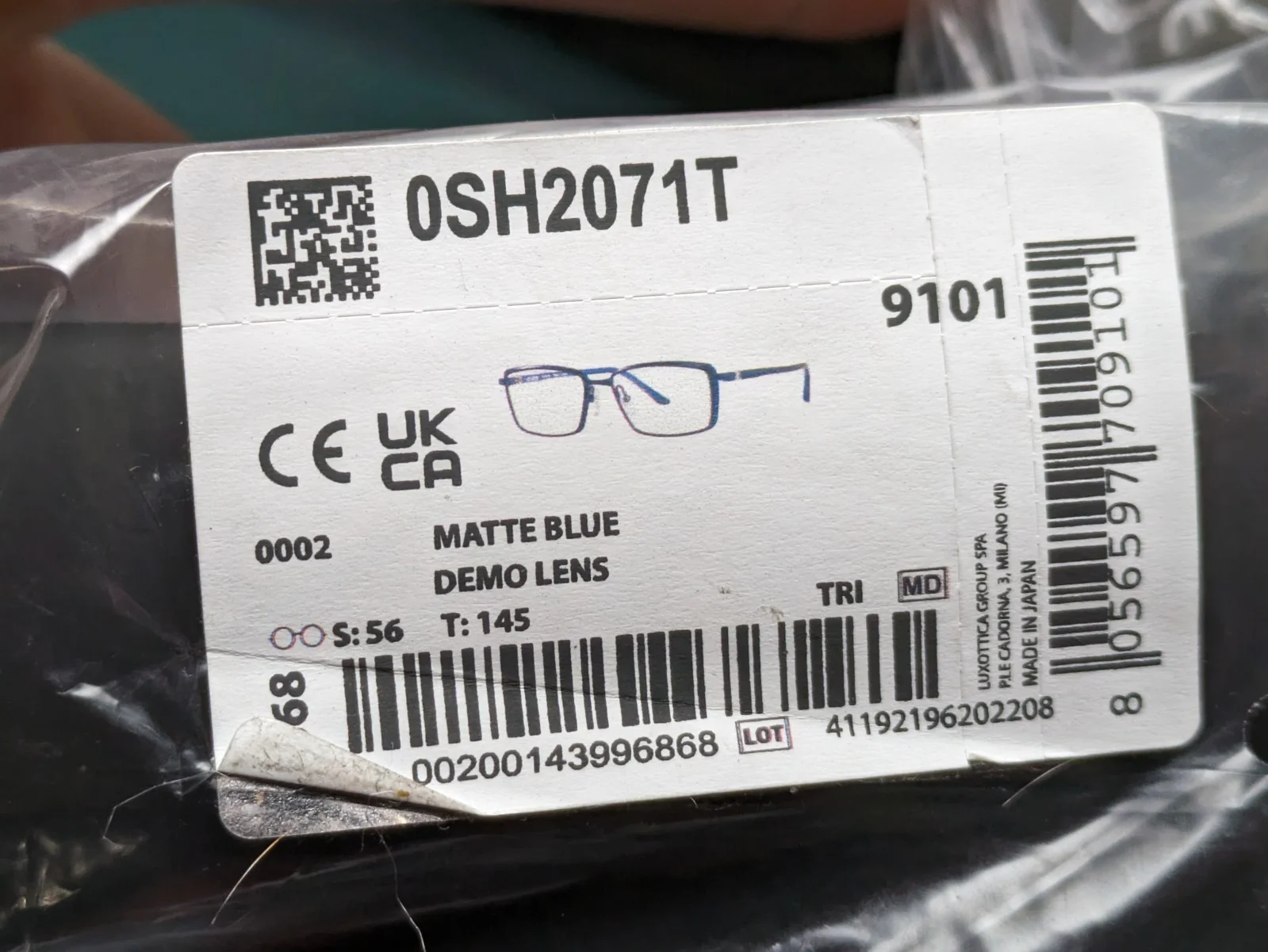 Starck SH2071T 0002 Rectangle Matte Blue Men 2