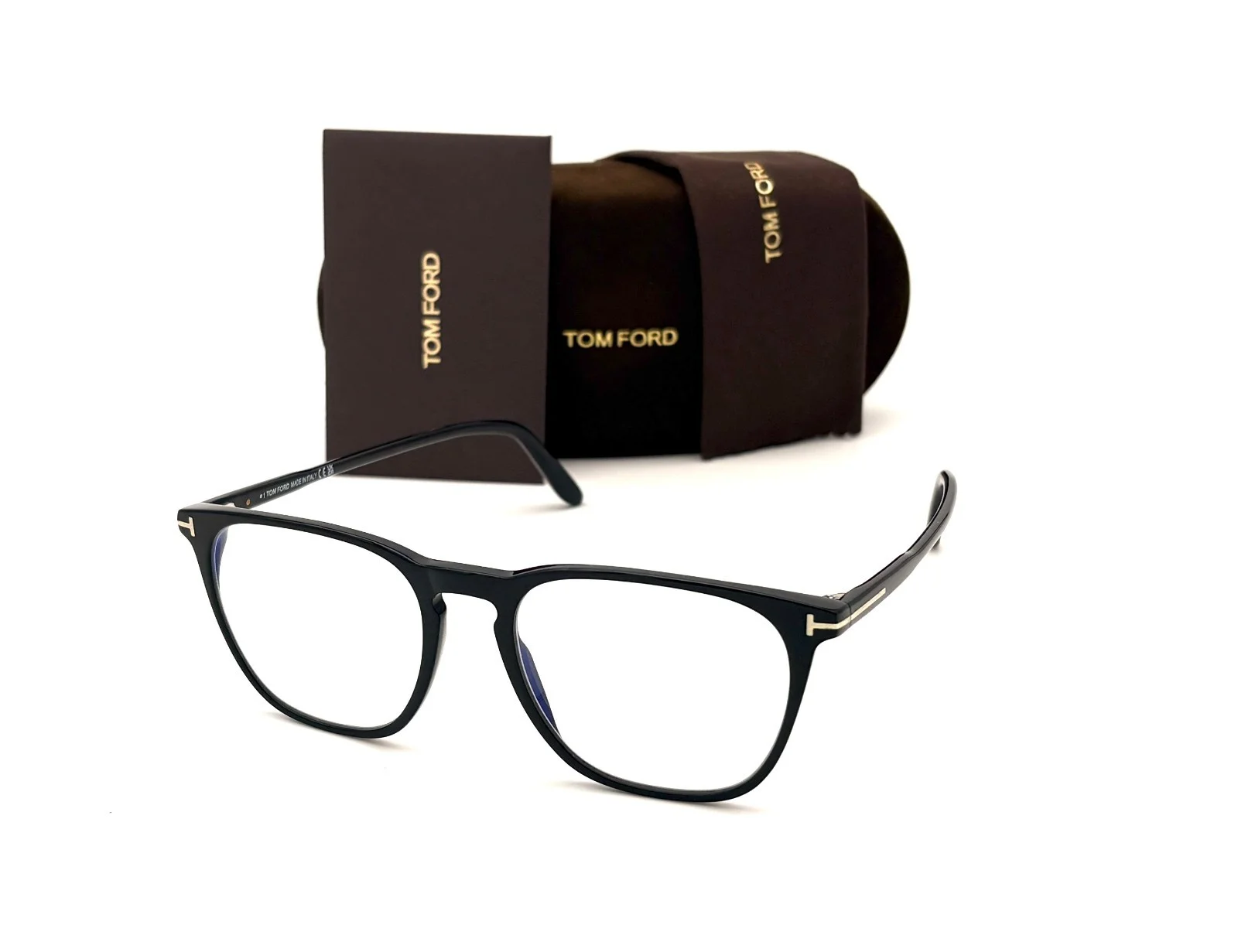 Tom Ford FAUSTO FT 5634 B 001 BLUE BLOCK Black Eyeglasses New 53mm 3