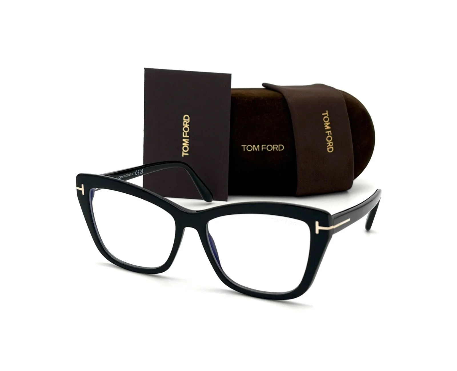 Tom Ford FAUSTO FT 5634 B 001 BLUE BLOCK Black Eyeglasses New 53mm 4
