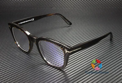 Tom Ford FT5542-B 052 Dark Havana Clear Lens Plastic 50 mm Men