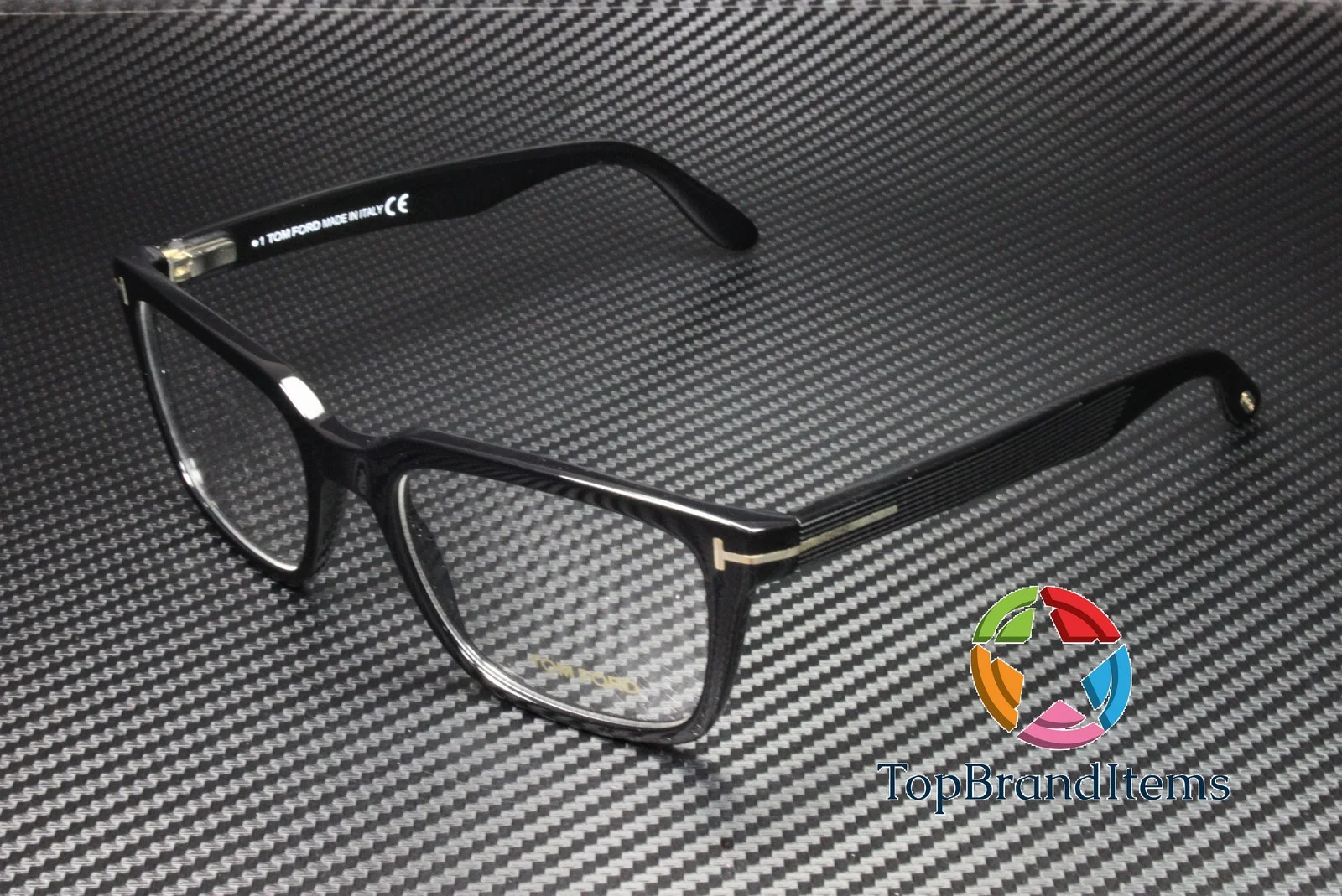 Tom Ford FT5826-B 001 Black / Clear Blue Block 55mm Eyeglasses TF5862 4