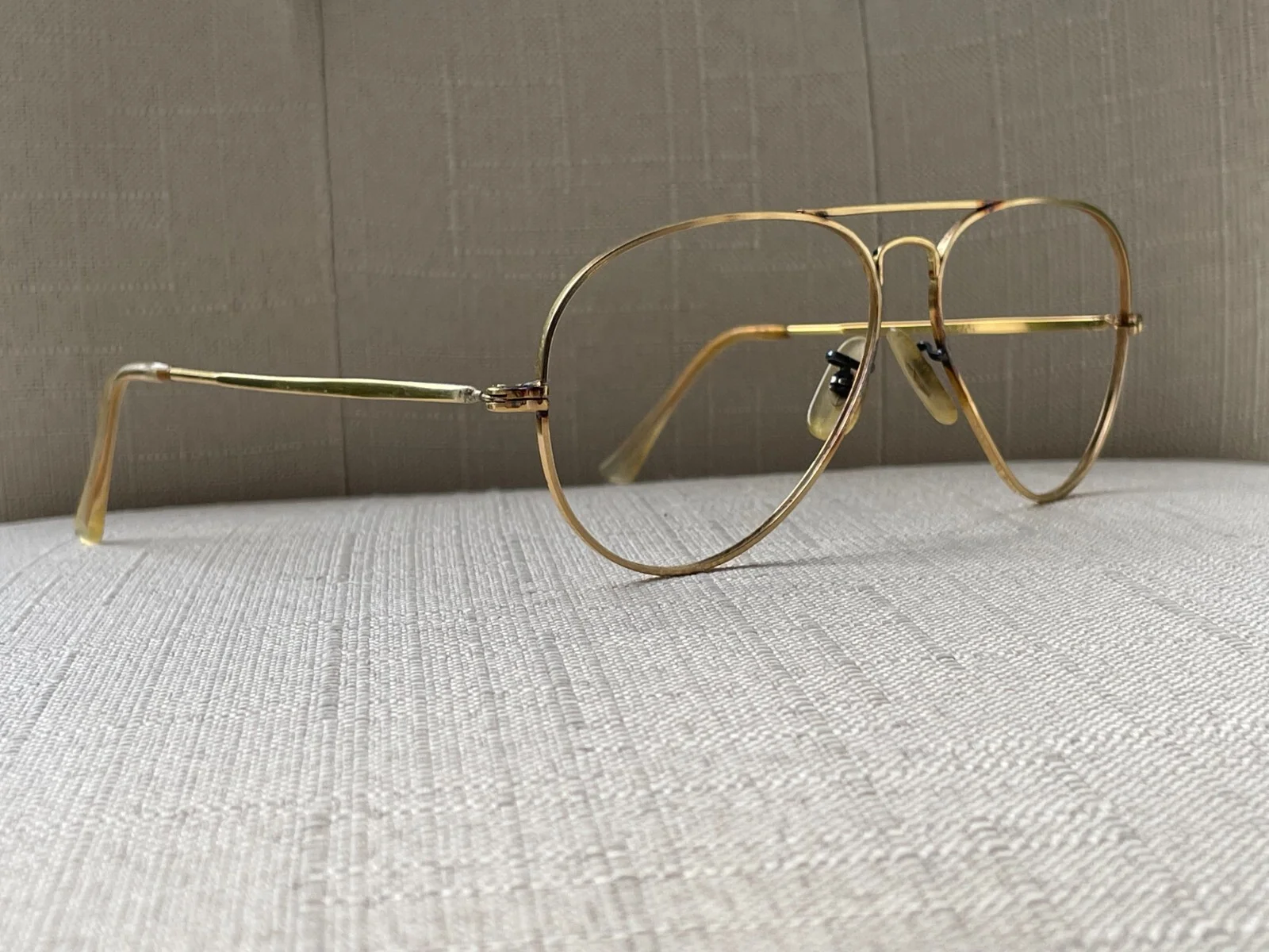 Vintage Vista Eyeglasses Frame Men Glasses Gold Tone Frame 5 1/2